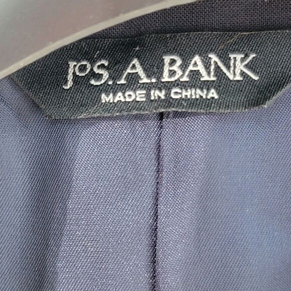 Jos A. Bank Black 100% Wool Blazer Single Breasted Notched Collar Men's Size 48R - Picture 5 of 13